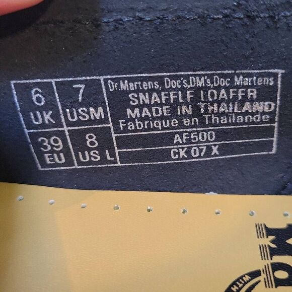 Dr. Martens Adrian Snaffle Leopard Hair Loafer Shoes Black W8/ M7 - Picture 4 of 5